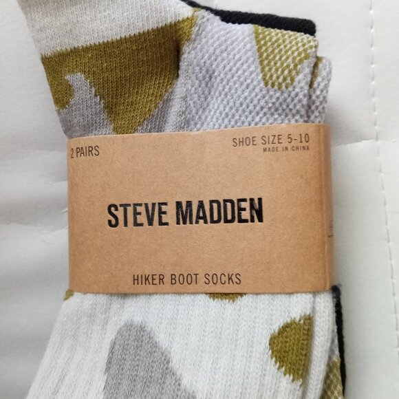 Steve Madden Women's Hiker Boot Socks 2 PAIRS Size 5-10 NWT - Picture 3 of 5
